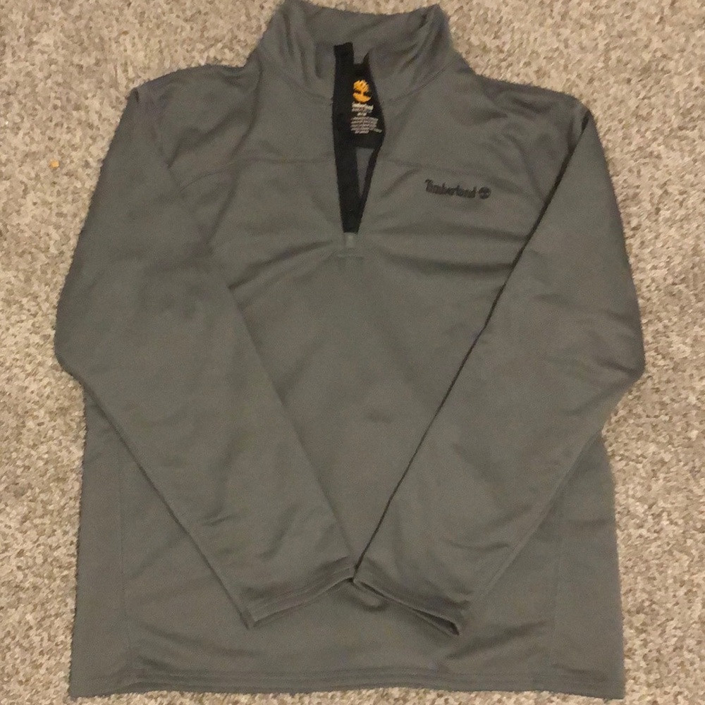 Grey timberland quarter zip